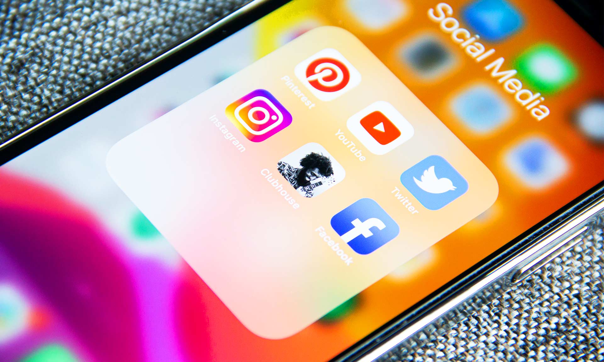 Phone with Social Media Icons Phone with Social Media Icons